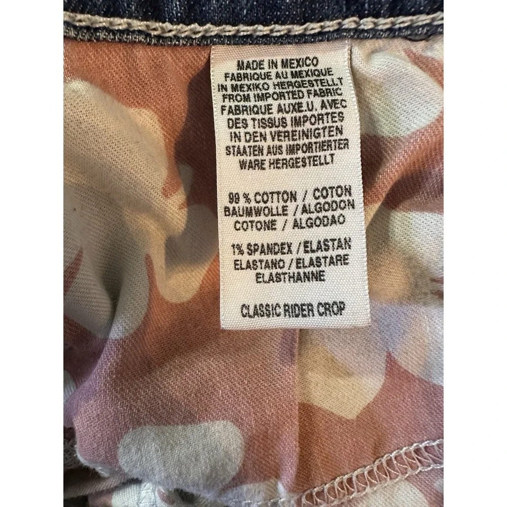 Lucky Brand Blue Jeans 12/31 Mid Rise Gene Montesano Classic Rider Sugar Crop - Picture 11 of 12